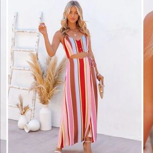 Boutique striped maxi dress